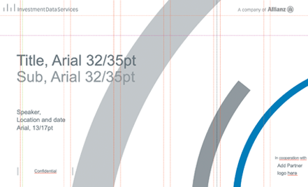 Ansprechender Powerpoint-Folienmaster Allianz IDS